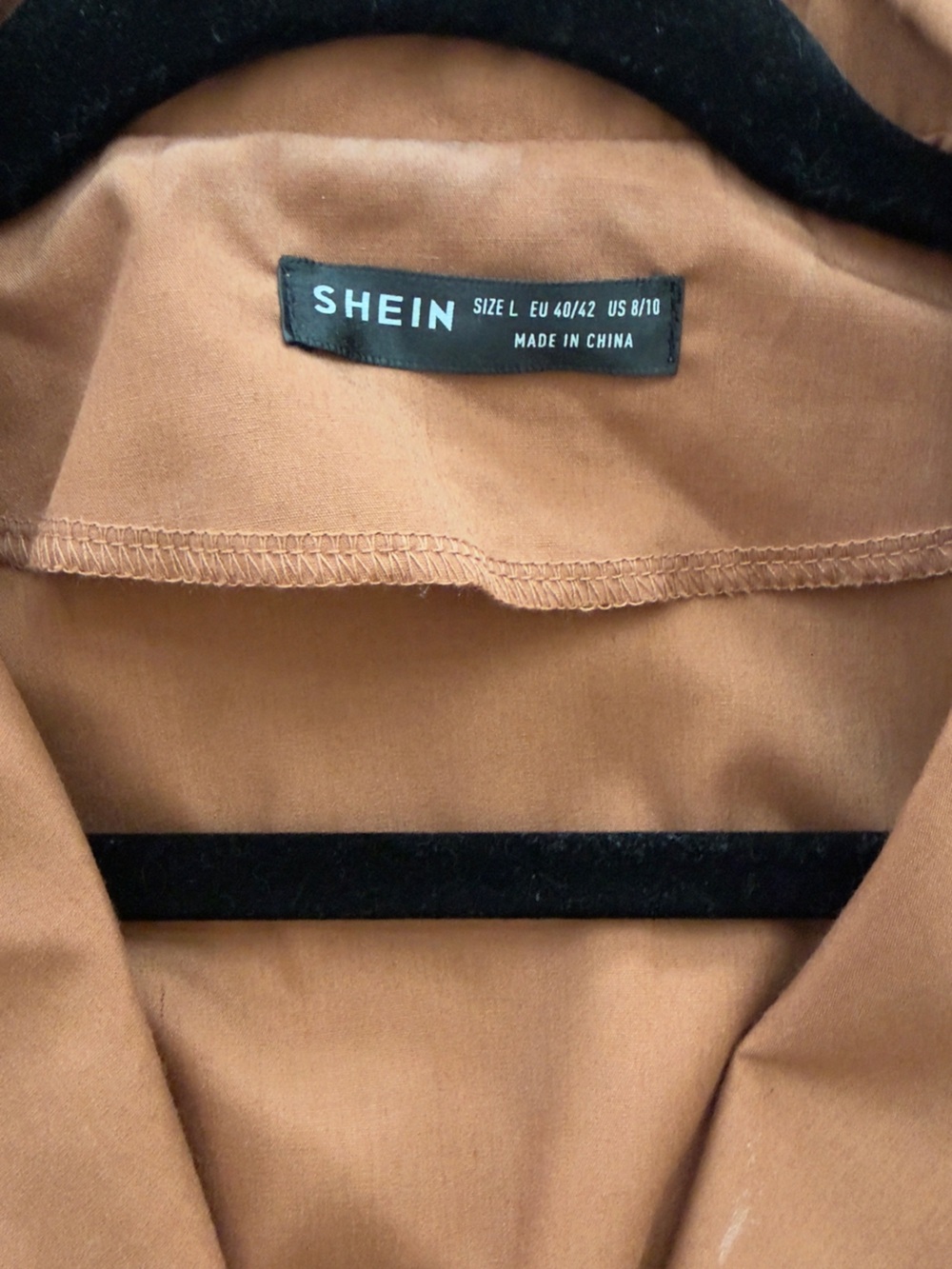 Brown V-Neck Low Cut Zip Waist Top - Picture 7 of 8